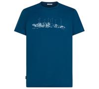 Camiseta de hombre Icebreaker Men Merino 150 Tech Lite SS Tee The Peaks Talla: L / Color: azul