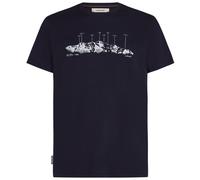 Camiseta de hombre Icebreaker Men Merino 150 Tech Lite SS Tee The Peaks Talla: M / Color: azul oscuro