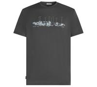 Camiseta de hombre Icebreaker Men Merino 150 Tech Lite SS Tee The Peaks Talla: XL / Color: gris oscuro