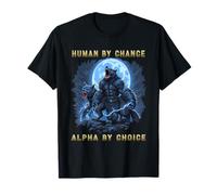 Camiseta de Hombre Lobo Alpha by Choice Horror Goth Graphic Meme Camiseta