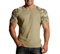 Camiseta de hombre militar táctica camiseta manga larga cuello redondo transpirable de secado rápido camiseta camuflaje superior algodón ligero transpirable para deporte correr el trabajo