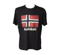 Camiseta de hombre NAPAPIJRI de manga corta con cuello redondo de algodón con ar