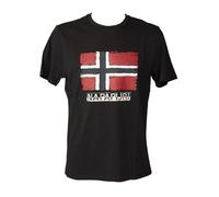 Camiseta de hombre NAPAPIJRI de manga corta con cuello redondo de algodón con ar