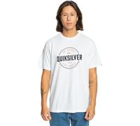 Camiseta De Hombre Quiksilver Circle Up Blanca EQYZT07680 WBB0 M - XXL RRP £20