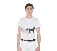 CAMISETA DE HOMBRE SLIM FIT CON CABALLO DE CARRERAS