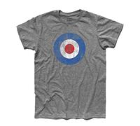 Camiseta de hombre Target MODS Scooter Vintage Italian Style Motorcycle Moto Padre Regalo Cumpleaños - 100% algodón 185 g/m², Mezcla de grises, M