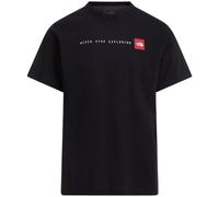 THE NORTH FACE - Camiseta Gráfica Regular 'Never Stop Exploring' para Hombre - Mezcla de Algodón Suave y Poliéster - Estampado Gráfico al Agua- TNF Black, L