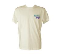 Camiseta de hombre TOMMY JEANS, manga corta, cuello redondo, algodón puro con es