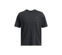 Parte de arriba de manga corta oversized Under Armour Heavyweight Logo Wash para hombre Negro / Blanco XXL