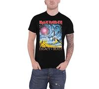 Camiseta de Iron Maiden con diseño de Vuelo de Icarus Legacy of The Beast Tour Oficial para Hombre - Negro - Small