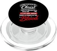 Camiseta de Jesús con Texto en inglés There Is Power In The Blood PopSockets PopGrip para MagSafe