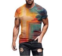 Camiseta de Jesús para hombre, camiseta de verano 3D Cruz Camisa de manga corta con gráficos divertidos, ropa de calle, Biblia cristiana, religiosa, camiseta de baloncesto transpirable, P Orange, XL
