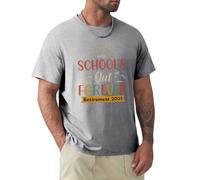 Camiseta de jubilación para maestros 2025, camiseta de jubilación para maestros, regalo para profesores jubilados, camisas de manga corta de algodón, Estilo gris, XL