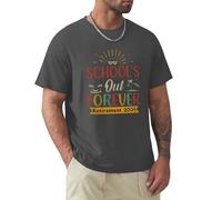 Camiseta de jubilación para maestros 2025, camiseta de jubilación para maestros, regalo para profesores jubilados, camisas de manga corta de algodón, Estilo gris oscuro, M