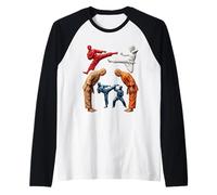 Camiseta de Karate para niños y Adultos, Camiseta de Regalo de Taekwondo y Judo Camiseta Manga Raglan