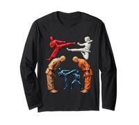 Camiseta de Karate para niños y Adultos, Camiseta de Regalo de Taekwondo y Judo Manga Larga