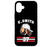Camiseta de Kevin Smith VASHL Street Hockey League Team Hawks 37 Carcasa para iPhone 16 Plus
