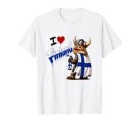Camiseta de la Bandera de Finlandia, Camiseta de Finlandia, Bandera de Finlandia para niños Camiseta gráfica económica, Hombre, Blanco, S