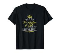 Camiseta de la Biblia Seek Ye First Kingdom God Matthew Camiseta