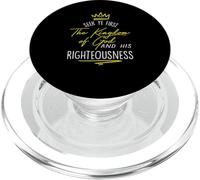 Camiseta de la Biblia Seek Ye First Kingdom God Matthew PopSockets PopGrip para MagSafe