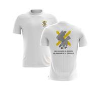 Camiseta de la BRILAT del Ejercito de Tierra español (M, Blanco)