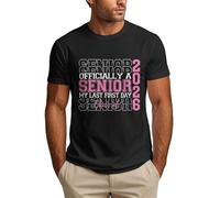 Camiseta de la Clase 2026 Mi Último Primer Día Camisetas para Hombre Manga Corta