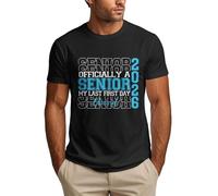 Camiseta de la Clase 2026 Mi Último Primer Día Camisetas para Hombre Manga Corta