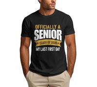 Camiseta de la Clase 2026 Mi Último Primer Día Camisetas para Hombre Manga Corta