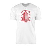 Camiseta de la fiesta de Navidad de Nakatomi Plaza - Regalo para fans de la película de detectives de acción y suspenso estadounidense de 1988 para la víspera de Navidad, blanco, L
