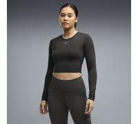 Camiseta de largo recortado y manga larga PUMA x HYROX PWRMODE para mujer, Ropa, Negro, M
