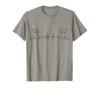 Camiseta de latido del corazón para perros - Para los amantes de Beagle, Hound & Harrier Camiseta