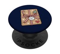 Camiseta de Lectura de Navidad con Cita a ciegas con un Libro para Amantes PopSockets PopGrip Adhesivo