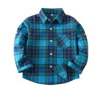 Camiseta de león para niño con cuello a cuadros, de un solo pecho, adecuada para niñas y niñas, también para mayores, ideal como ropa de Navidad y ocio. Niño Da ist einfach Der T Shirt, azul celeste