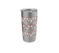 Camiseta de lobo para hombres y niños, lobo aullando lobos, corazón de lobo Vaso térmico de acero inoxidable de doble pared