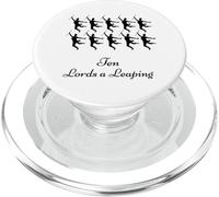 Camiseta de los Diez Lords Leaping Doce Días de Navidad PopSockets PopGrip para MagSafe
