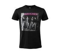 Camiseta de Los Ramones Rocket To Russia Rock Oficial Algodón Negra Unisex Adulto Niño, Negro, L