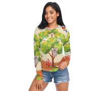 Camiseta de malla para mujer, ideal para disfraz de Australia para niños y bandera de Australia, camiseta de malla de manga larga transparente, talla S, Disfraz de Australia ideal para niños y, M