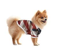 Camiseta de malla para perros pequeños, transpirable, ropa de gato, bandera de los Estados Unidos de América