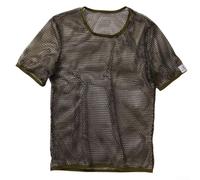 Camiseta de malla transparente para hombre, sin mangas, de red hueca, para club, ropa de calle, fiesta, vida nocturna, negro, amarillo, verde militar, ajuste regular (L verde militar)