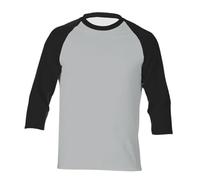 Camiseta de manga 3/4 para hombre, camiseta de béisbol raglán, camiseta informal, camiseta deportiva clásica, contraste de manga larga, camiseta básica informal, corte regular, sudadera transpirable
