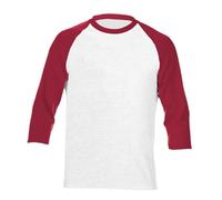 Camiseta de manga 3/4 para hombre, camiseta de béisbol raglán, camiseta informal, camiseta deportiva clásica, contraste de manga larga, camiseta básica informal, corte regular, sudadera transpirable