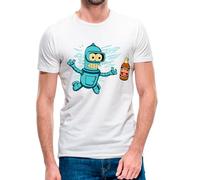 Camiseta de Manga Corta Bender Nevermind Nirvana (11- Camiseta Talla S)(Blanca Manga Corta)