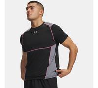 Camiseta de manga corta ceñida HeatGear® Elite para hombre Ultimate Negro / Rosa Frenzy / Reflectante L