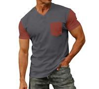 Camiseta de manga corta clásica para hombre, con bolsillo en el pecho, transpirable, cómoda, camiseta, ropa para hombre, ropa para hombre, ropa para tiempo libre, playas, camisetas de bloque de color