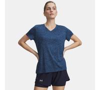 Camiseta de manga corta con cuello de pico Under Armour Tech™ Twist para mujer Aegean Azul / Negroout Marino Azul S