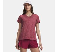 Camiseta de manga corta con cuello de pico Under Armour Tech™ Twist para mujer Claret / Ox Blood XL