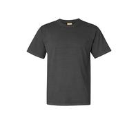 Camiseta de manga corta con cuello redondo color carbón para hombre, sensación de algodón liso, camiseta ligera de verano, camiseta básica suave para uso diario para trabajo, viajes, fin de semana