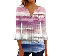 Camiseta de manga corta con cuello redondo impreso con amor Top Mujer, Rosa., XXL