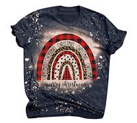 Camiseta de manga corta con cuello redondo para mujer, manga corta, camiseta suelta para mujer, color negro, rojo, M