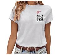Camiseta de manga corta con cuello redondo y dos para disfraz de niña espacial, Blanco, XL